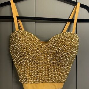 Gold beaded, Lydia U.S.A Bustier